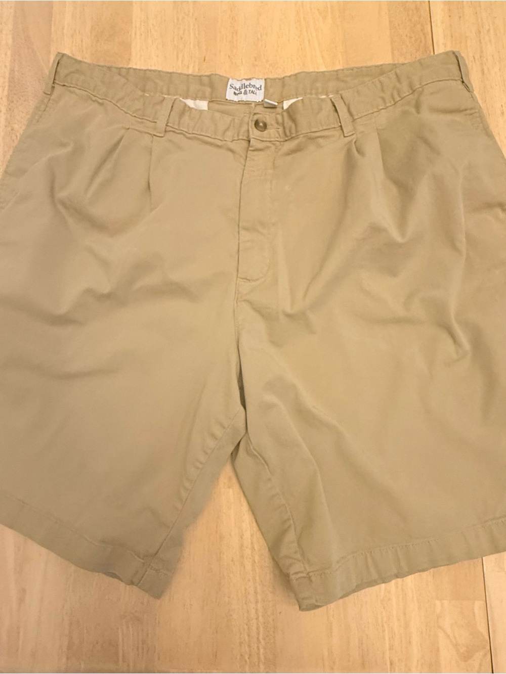 Saddlebred Men’s Flat Front Khaki Shorts